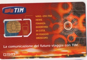 Tessera Scheda Carta GSM rossa con SIM della società TIMe Carta codici - USATA - Foto 1 di 8