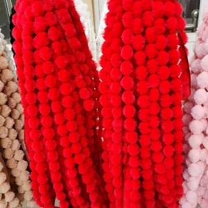 DIY Bommel Kunstfell Kanten Borten Schrägband für Vorhang Nähen Kaninchen Ball - Bild 1 von 19