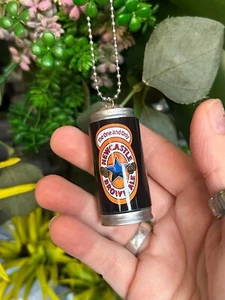 Handmade NEWCASTLE BROWN ALE CAN BAUBLE car hanger HANGING decoration XMAS tree - Picture 1 of 2