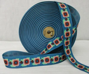 Vintage Muster Französisch Gürtel Hutband Ripsband 50 Yards  - Bild 1 von 1