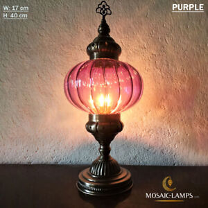 Optical Clear Globe Vintage Table Lamp, Authentic Turkish Table Light, Blown