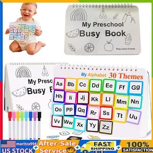 My Preschool Busy Book,Preschool Busy BookReusable Sticker BookToddler Busy Book - Picture 1 of 12