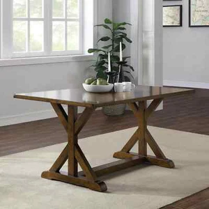 6-Person Traditional Granary Modern Farmhouse Dining Table, Rectangle, Brown - Picture 1 of 7