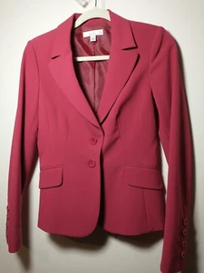 Caslon Red Blazer Jacket Women Size 2 - Picture 1 of 10