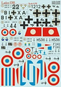Print Scale 72-358 - 1/72 NEW Loire 130, Aircraft wet decal - Picture 1 of 12