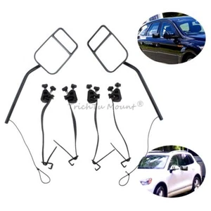 360° Adjustable Manual Towing Extension Mirrors For Truck Caravan Trailers 2pcs - Picture 1 of 19