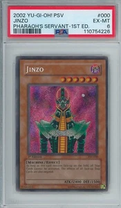 2002 Yu Gi Oh PSV Jinzo 1st Edition "Moon Over Left" ULTRA RARE ERROR PSA 6 - Picture 1 of 2