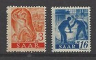 Saar 227IIfaG und 231IIfaG Druck auf Gummiseite postfrisch einwandfrei