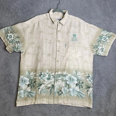 Hawaiian Shirt Mens Large Local Motion Airline Aloha Button Up Short Sleeve - Image 1 of 4