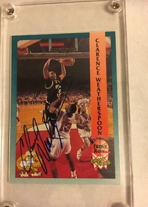 1992 Front Row Draft Picks Clarence Weatherspoon Authentic Autograph  - Picture 1 of 2