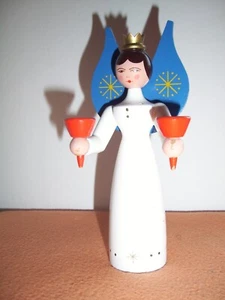 Richard Glässer Original Erzgebirge Großer (ca. 15 cm) Engel / Kerzenhalter - Bild 1 von 7