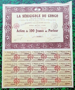 Congo - Kembé & Siège à Bangui - Beau Décor la Sériciculture (Ver à Soie) - 1927 - Imagen 1 de 2