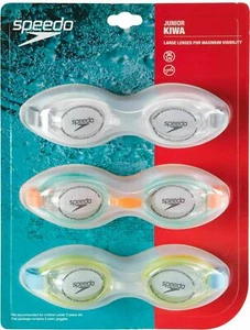 Speedo Junior Kiwa Schwimmbrille große Gläser 3 Stück - Bild 1 von 4