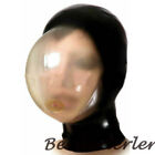 Latex Hood Mask With Breathing Bag Open Small Hole For Experience Suffocation