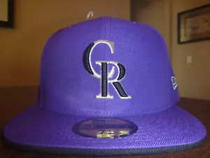 COLORADO ROCKIES NEW ERA 59FIFTY 2017 ON FIELD ALT 2 PURPLE FITTED HAT Sz 7 1/8 - Picture 1 of 12