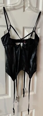 🥷🏻🥷🏻Body Rage Vintage Lingerie Open Breast Bodysuit  W/Garters S/M🥷🏻🥷🏻 - Image 1 of 4