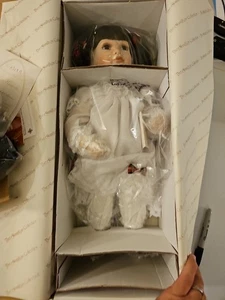 Vintage Porcelain 1995 Hamilton Collection Doll McKenzie 2855A 18” With Stand - Picture 1 of 7