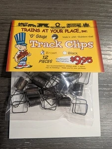 Trains At Your Place, Inc. 20020 G Gauge Brown Track Clips (Pack of 12) - Picture 1 of 1