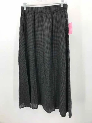 Falda midi de segunda mano Eileen Fisher gris talla XS estampado a cuadros línea A Foto 1 de 3