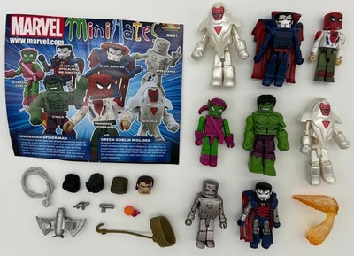 MiniMates - 8 件套绿妖精、钢铁侠、辛尼斯特先生、绿巨人、蜘蛛侠 + — 第 1/4 张图片