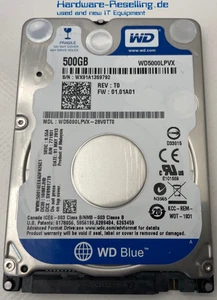 Western Digital WD Bleu 500GB 2,5 " SATA III 6G 8MB 5.4K WD5000LPVX-28V0TT0 HDD - Photo 1/1