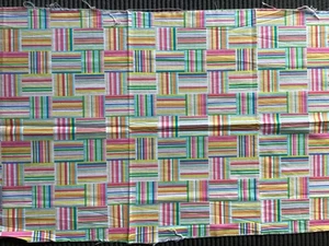 Stoffrest Baumwolle * geometrisch * Linien * Streifen bunt * 100 x 45 cm - Bild 1 von 7
