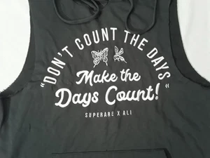 Superare X Muhammad Ali Sleeveless Hoodie Embroidered Make The Days Count LARGE - Picture 1 of 15