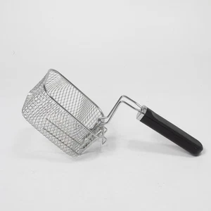 Deep Fryer Basket Stainless Steel Detachable Handle Mesh Strainer 7x5 Inch - Picture 1 of 8