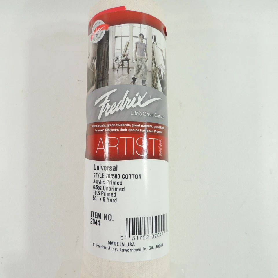 Lienzo Fredrix Cotton Artist 70/580 rollo universal acrílico imprimado 53" x 6 yardas Foto 1 de 4