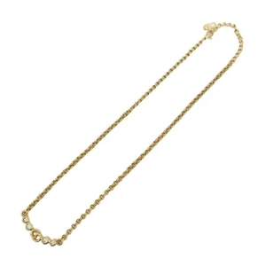 Christian Dior CD Logo Metall Strass Halskette Halsband Gold Authentisch Gebraucht Kostenloser Versand - Bild 1 von 9