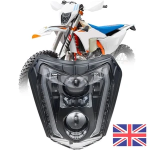 LED Headlamp For 14-23 KTM 250 300 350 450 500 EXC EXCF XCW XCFW 690 SMC R - Picture 1 of 14