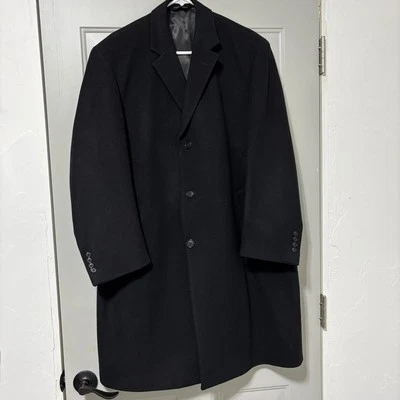 JoS. A. Bank Black Wool Cashmere Men's Overcoat 3 Button 42S Short - Image 1 of 4