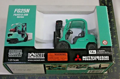 1:25 Forklift Mitsubishi FG25N FD/FG15-35N DieCast Handler by Norscot #50013 NEW - Image 1 of 3