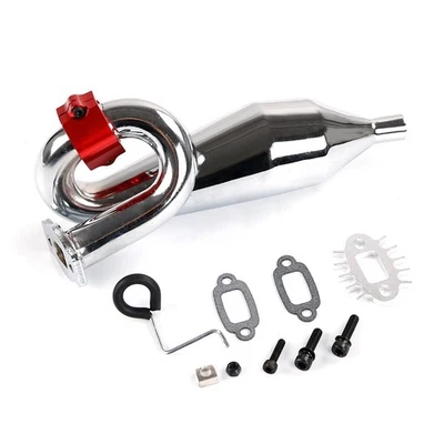 CNC Metal Clamp Exhaust Tuned Pipe of 23CC-36CC Engine for 1/5 HPI ROFUN BAHA... - Image 1 of 4