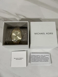 Michael Kors Women's Slim Runway Gold-Tone Watch MK-3179 - Picture 1 of 10