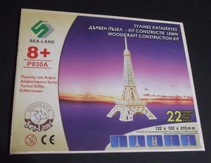 SEA-LAND Woodcraft Construction Kit: Eiffel Tower 3D 122x122x315 mm NEW & SEALED - Picture 1 of 3