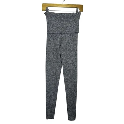 Aerie Cashmere Blend Knit Leggings Size L Gray High Waisted Ribbed Pull On NWT - Image 1 of 4