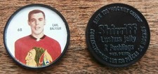 1960-61 Shirriff Hockey Coin #68, Blackhawks' Earl Balfour, Gem Mint For Grading