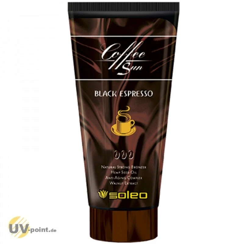 SOLEO BLACK ESPRESSO Natural Strong Bronzer 150ml Solarium Bräunungs Kosmetik