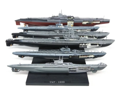 Submarino alemán Segunda Guerra Mundial submarino militar marina U47 U181 U26 modelo 1/350 con soporte Foto 1 de 4