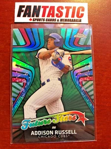 2017 Topps Chrome GREEN Refractor /99 Future Stars FS-12 Addison Russell - Picture 1 of 2