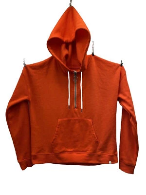 Volcom Orange Half Zip True To This Pullover Hoodie Girls Youth Size L 14 - Image 1 of 4
