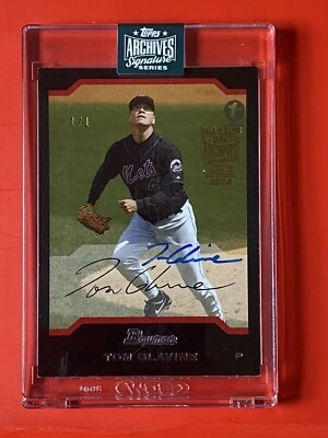 2024 Topps Archives Signature Series TOM GLAVINE Auto 1/1 NY Mets *2004 Bowman* - Image 1 of 3