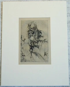 HORST JANSSEN - Radierung - Selbstbildnis - Hannos Tod - SIGNIERT - NUMMERIERT  - Bild 1 von 3