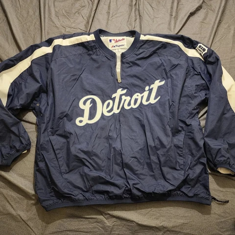 Men's Majestic Detroit Tigers Mlb Jacket coaches - mens Size XL Cover