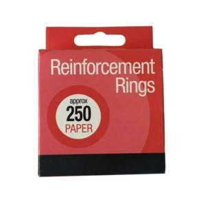 Paper Reinforcement Washers for Punched Holes Filing Rings Binders X 250 - Picture 1 of 4