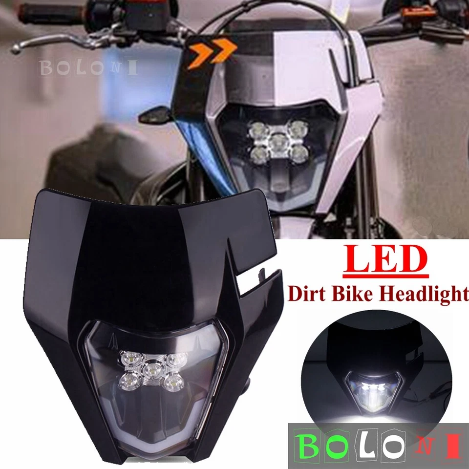 Motocross LED Headlight For KTM EXC EXCF SXF XC XCF XCW XCFW 300 350 450 500 690 — 第 1/4 张图片