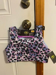 NEW GIRL'S SIZE LARGE ATHLETIC WORKS 2 PACK SPORTS BRAS BAND SIZE 34 - Picture 1 of 11