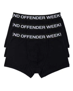 Weekend Offender Boxer Shorts Pack Of 3 Trunks - Black - Picture 1 of 2