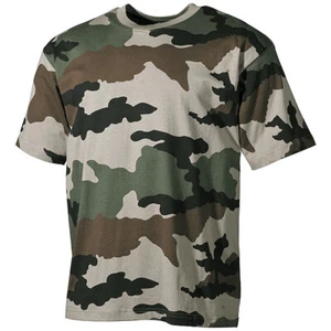 Military Camo T-Shirt Army Combat Mens Top 100% Cotton Tee French CCE Camouflage - Picture 1 of 6